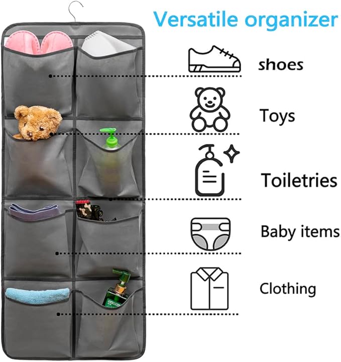 Dual Sided Hanging Closet Organizer Shoe Rack Holder - Image 2