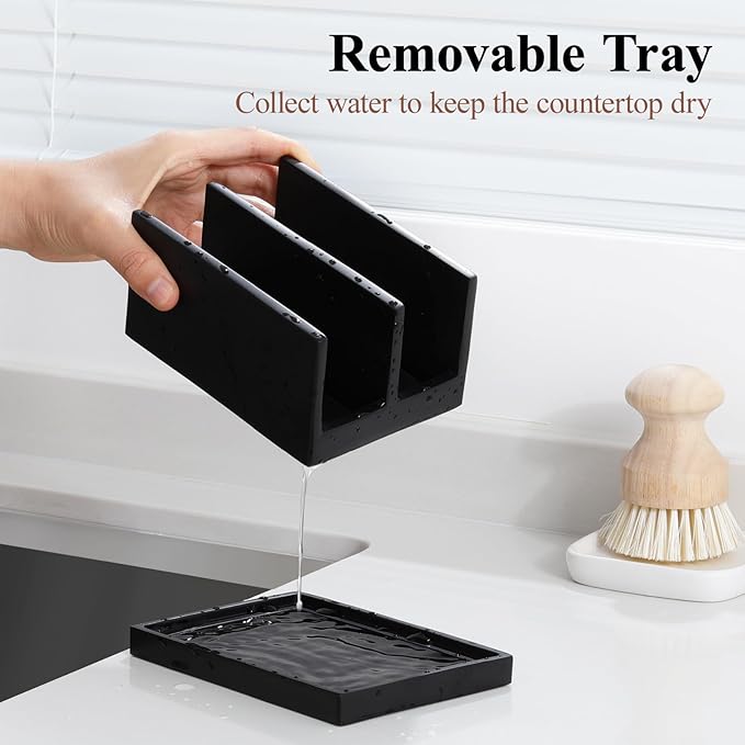 Luxspire Kitchen Sponge Holder for Sink, Dish Sponge Holder - Image 4