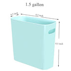 Youngever 1.5 Gallon Slim Trash Can, Plastic Garbage Container Bin, Small Trash - Image 2
