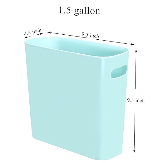 Youngever 1.5 Gallon Slim Trash Can, Plastic Garbage Container Bin, Small Trash - Image 2