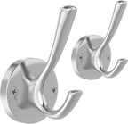 Brushed Nickel Wall Hooks Towel Hooks, 2 Pack Coat Robe Hook Heavy Duty by TOFIIGREM