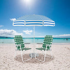 VINGLI Patio Lawn Webbed Folding Chairs Set of 4, Outdoor Beach Chair Portable Dining Chair for Outdoor Yard, Garden (Dark Green, Classic) - Image 2