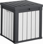 DRATO 51 Gallon Deck Boxes Resin Outdoor Storage Box UV Resistant Outside Deck Box with Lockable Lid for Patio Furniture（Black and White，51 Gallon） by DRATOprovidesawarmandcozy