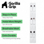 GORILLA GRIP Over the Door Shoe Organizer, 12 Large Breathable Mesh Pockets - Image 2