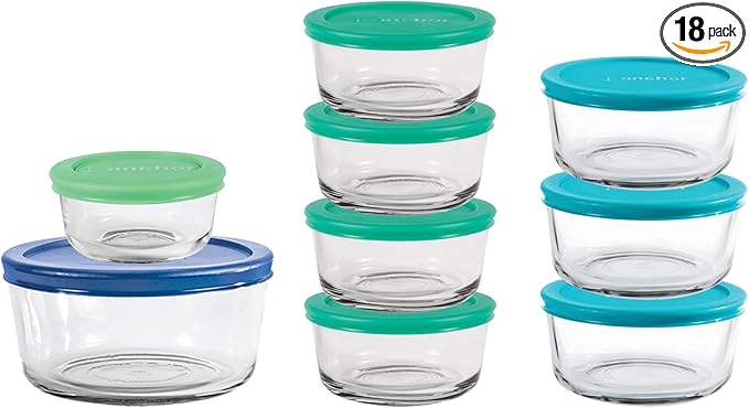 Anchor Hocking 18 Piece Glass Storage Containers by AnchorHocking