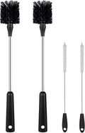 Water Bottle Brush & Straw Cleaner Set, Stainless Steel Long Handle Baby Bottle by ToGeeKa