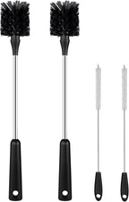 Water Bottle Brush & Straw Cleaner Set, Stainless Steel Long Handle Baby Bottle by ToGeeKa