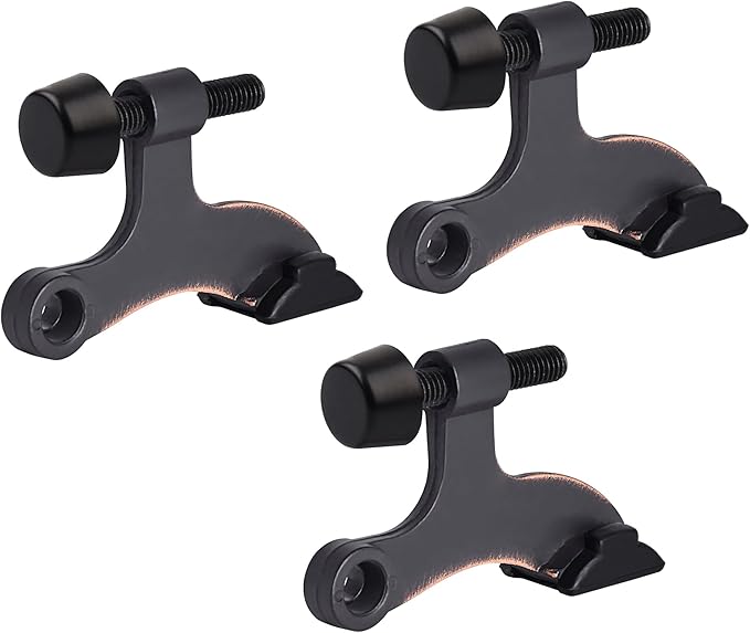 HOMOTEK 3 Pack Hinge Pin Oil Rubbed Bronze Door Stopper, Adjustable Deluxe by HOMOTEK
