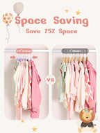HOUSE DAY 11 Inch Velvet Baby Hangers 50 Pack Lt-Purple, Premium Kids Hangers - Image 4