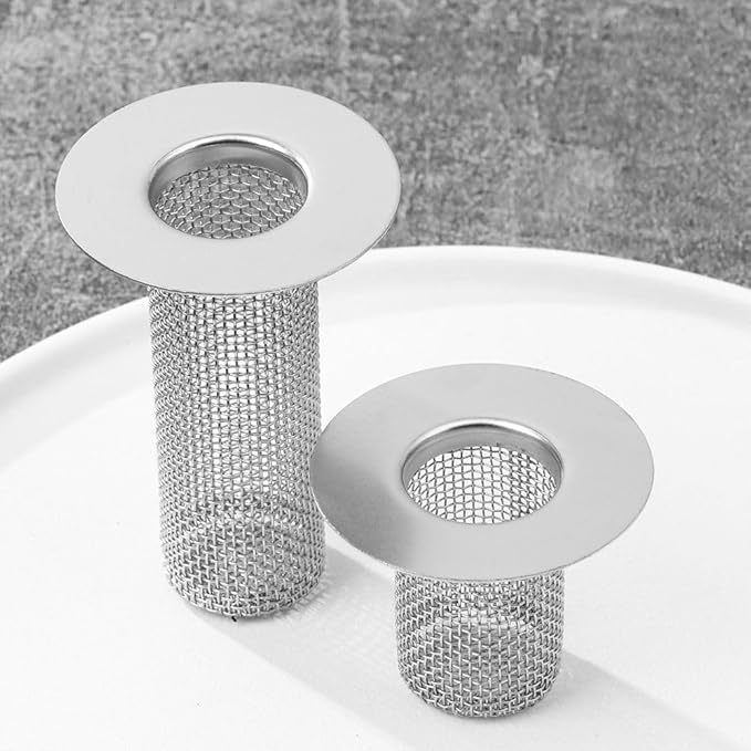 2 Pack Sink Drain Hair Catcher Shower Drain Strainer Stainless Steel Long - Image 5