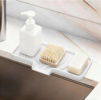 GUUKIN Sponge Holder for Kitchen Sink, 9.8"×4.9" Silicone Dish Drying Mat - Image 7
