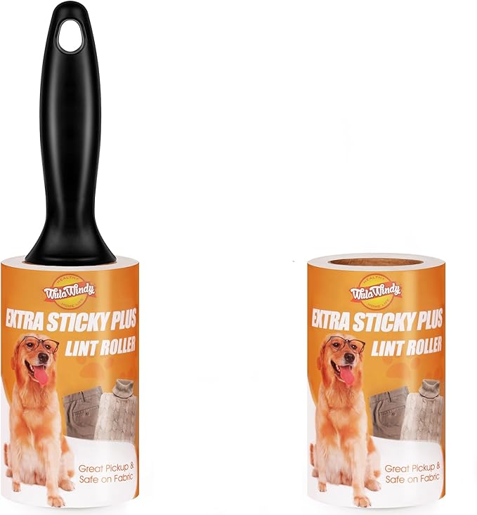 Lint Roller for Pet Hair – Extra Sticky Pet Hair Remover for Clothes, Furniture by WulaWindy