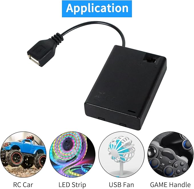 3PCS 3AA Battery Holder， USB Female Socket， 3x1.5V AA Battery Case Box Holder， - Image 7
