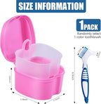 Pink Denture Bath Case Cup Box Holder Storage Container - Image 2