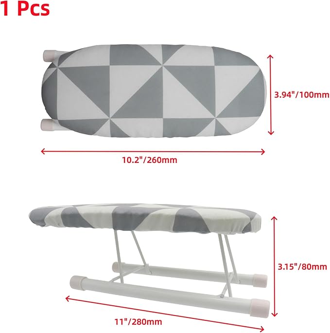 Oedema Mini Ironing Board 10.2" Portable Folding Ironing Board Cloth Cover - Image 2