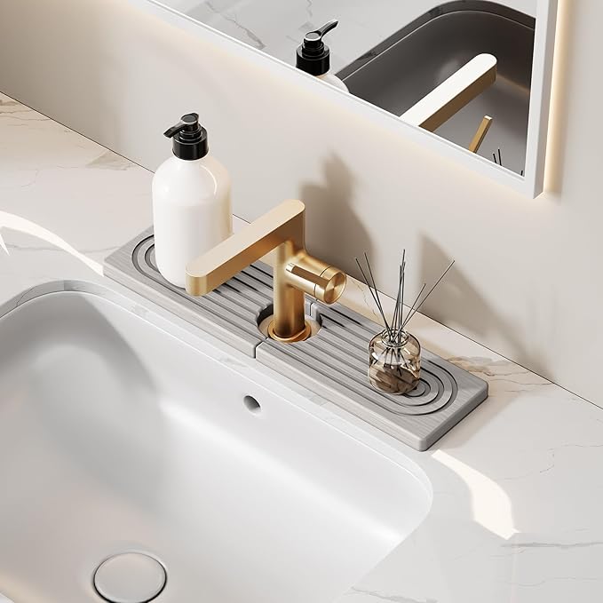 15.7 Inch Stone Faucet Mat for Kitchen Sink Splash Guard by Unknown