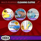 AIDEA Microfiber Cleaning Cloth Blue, Shop Rags, Microfiber Towels - Image 7