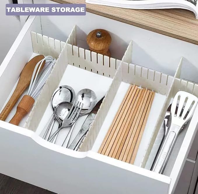44Pcs Drawer Dividers with Fixing Buckle, Adjustable Drawer Organizer Storage - Image 4