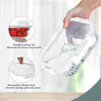 KOMUEE 10 Packs Glass Food Storage Containers Set, Glass Meal Prep Containers - Image 3
