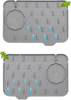 2 Pieces Kitchen Sink Splash Guard 8.3" Mini Sink Faucet Mat Faucet Handle Drip by Apqagjy