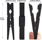 KINGLAKE Black Clothes Pins Wooden - Image 2