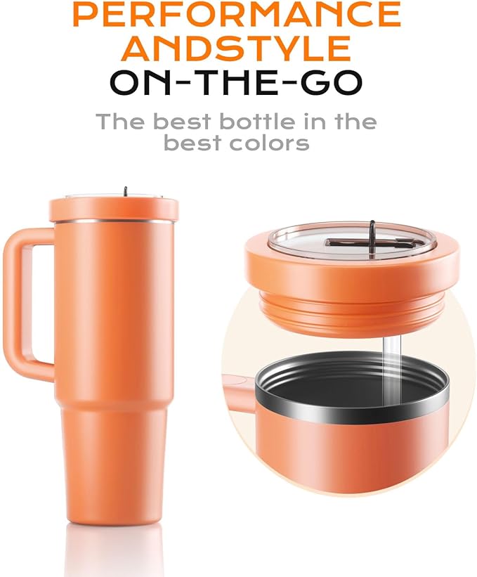 30oz Flip Straw Leak Proof Lid for Stanley Quencher, 30 oz Tumbler Lid - Image 7