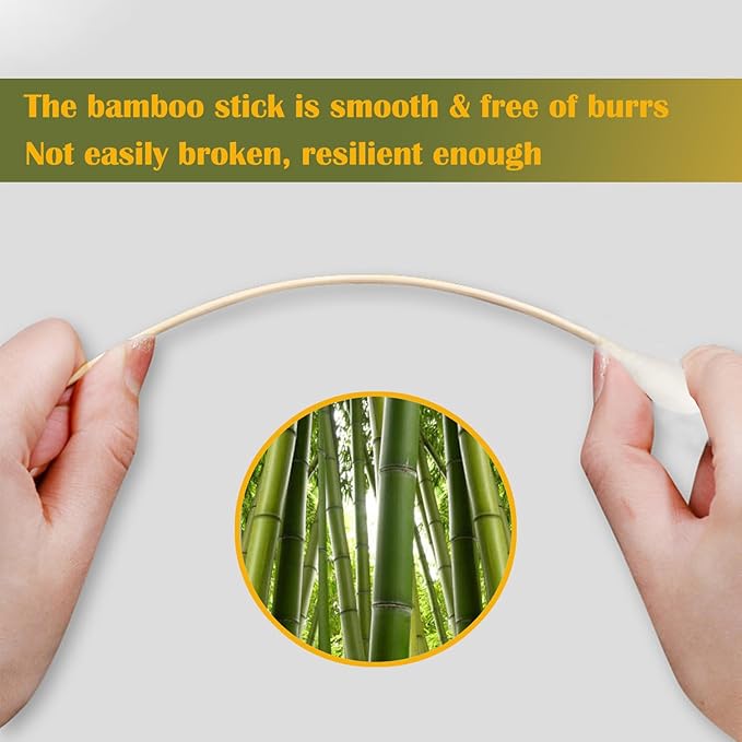 6 Inch Long Large Size Cotton Swabs 100PCS, Bamboo Sticks & Highly Absorbent - Image 2
