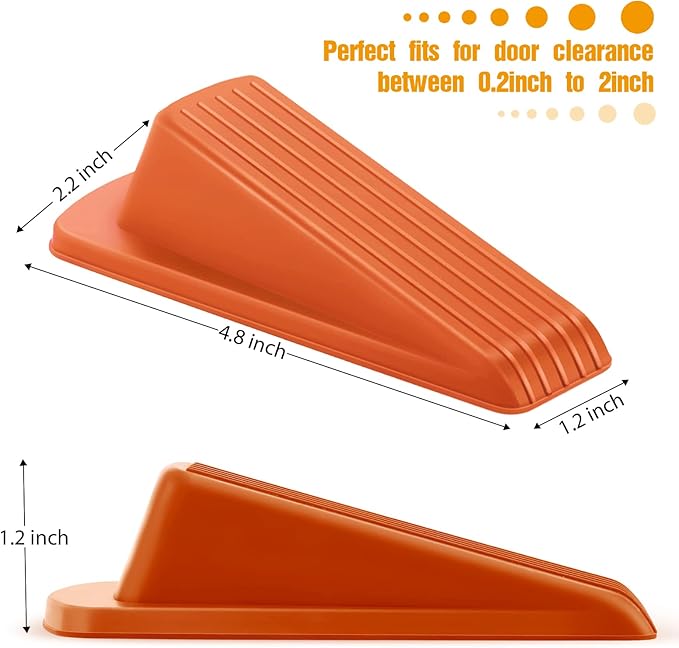 Crosize Door Stoppers for Bottom of Door, Premium Rubber Door Stops, Sturdy - Image 2
