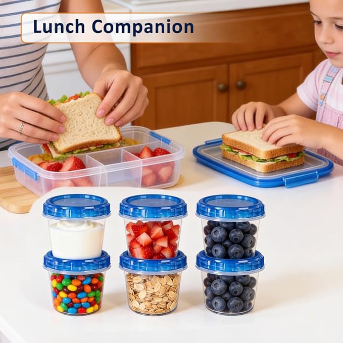 12 Pack 4oz Small Freezer Storage Containers - Image 8