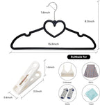 Plastic Hangers 30 Pack, Heart-Shaped Clothes Hanger Ultra Thin Space Saving - Image 2