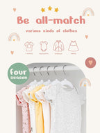 HOUSE DAY 11 Inch Velvet Baby Hangers 50 Pack White, Premium Kids Hangers - Image 8