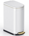 CEROELDA White Bathroom Trash Can by WelcometoCEROELDA