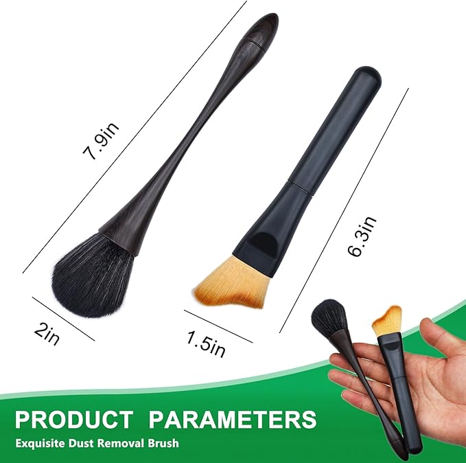 2 Pack Exquisite Dusting Brush Kit, Small Dust Brushes, Feather Duster - Image 5