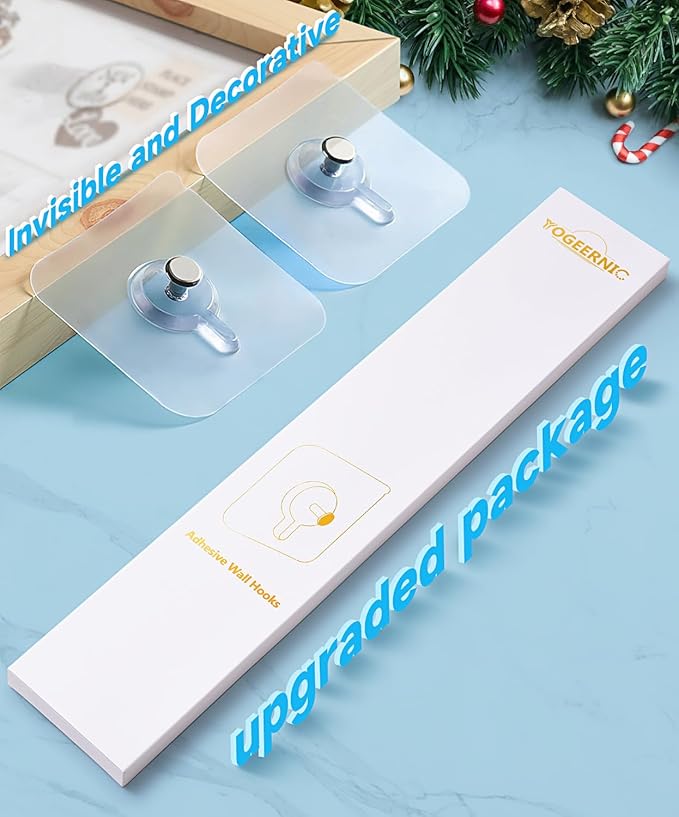 Adhesive Hooks for Wall, Wall Hangers Without Nails for Photos Frames, Utility - Image 3