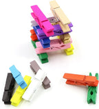 JABINCO Mini Wooden Colored clothespins, 16 coloers Each 8pcs - Image 5
