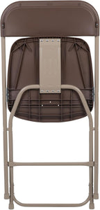 Flash Furniture Hercules Series Plastic Folding Chair - Brown - 6 Pack 650LB Weight Capacity Comfortable Event Chair-Lightweight Folding Chair - Image 11
