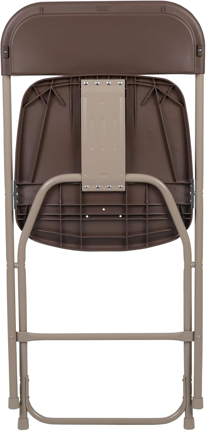 Flash Furniture Hercules Series Plastic Folding Chair - Brown - 6 Pack 650LB Weight Capacity Comfortable Event Chair-Lightweight Folding Chair - Image 11