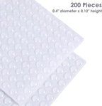 200 Pieces Cabinet Door Bumpers, 0.4inch Round Silicone Clear Self Adhesive - Image 2
