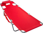Ostrich The Original Chaise 72 x 22 Inch Lounge Portable Reclining Lounger, Outdoor Patio, Beach, Lawn, Camping, or Pool Tanning Chair, Red - Image 7