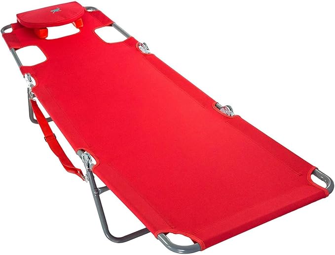 Ostrich The Original Chaise 72 x 22 Inch Lounge Portable Reclining Lounger, Outdoor Patio, Beach, Lawn, Camping, or Pool Tanning Chair, Red - Image 7