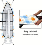 Nuxovilar Blue Gingham with Large Daisies Ironing Board Cover, This Cover Fits - Image 5