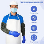 27.2" Long Rubber Gloves, Heavy Duty Chemical Resistant Gloves - Image 5
