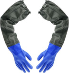 27.2" Long Rubber Gloves, Heavy Duty Chemical Resistant Gloves by Unknown