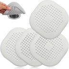4 Pack Drain Hair Catcher Durable Silicone Hair Stopper Shower Drain Covers by QiyuanLS