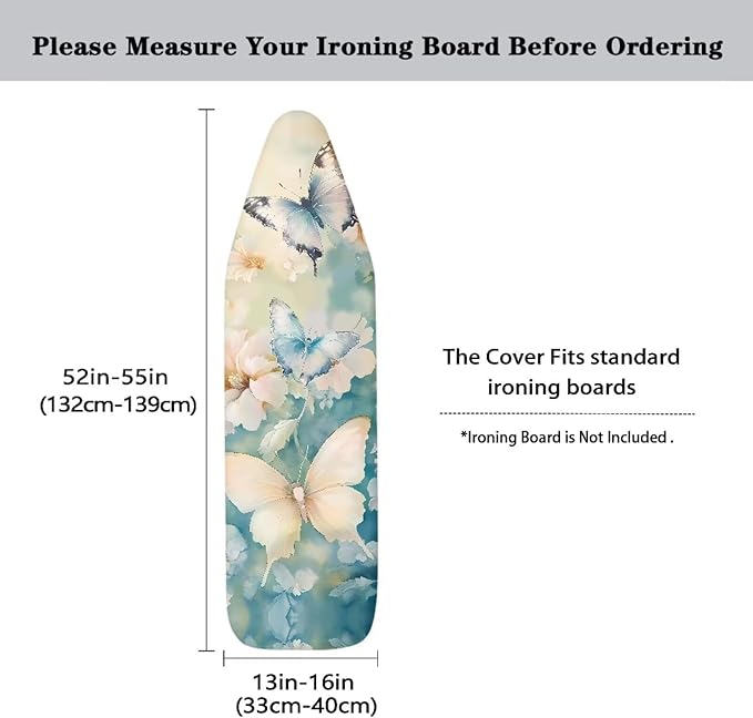 Sprowallow Butterfly Flower Ironing Board Cover and Pad - Image 5