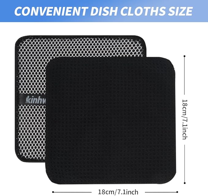 KinHwa Kitchen Washcloths for Dishes Absorbent Microfiber Dish Cloths Quick Dry - Image 7