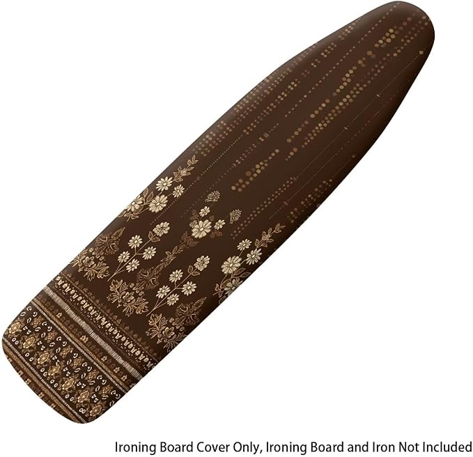 Grey Flower Print Ironing Board Cover and Pad Full Size Iron Board Cover Home - Image 6