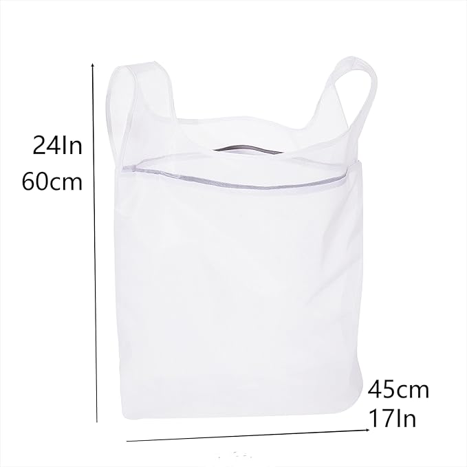 Mesh Laundry Bag Hanging Laundry Hamper Travel Laundry Bag, Machine Washable - Image 4