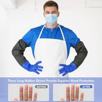 27.2" Long Rubber Gloves, Heavy Duty Chemical Resistant Gloves - Image 6