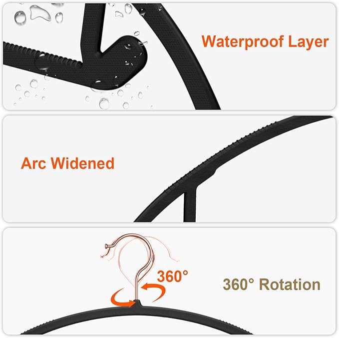 OIKA Hangers 50 Pack No Shoulder Bump - Image 3